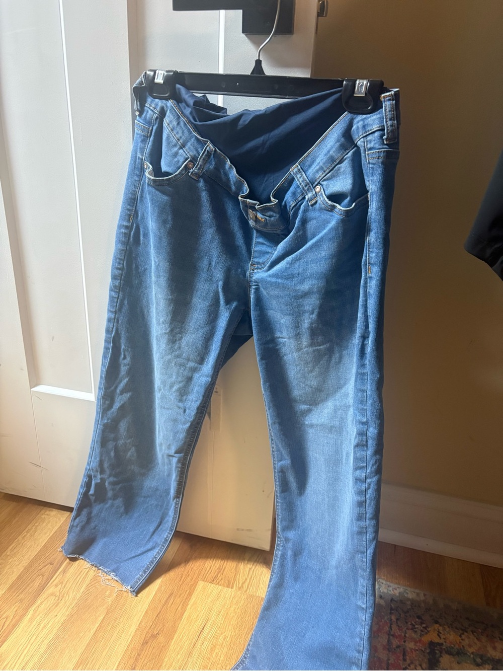 Time and Tru Light Blue Flare Maternity Jeans
